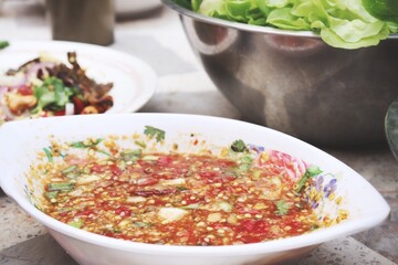 Fish sauce with red chili and lime
