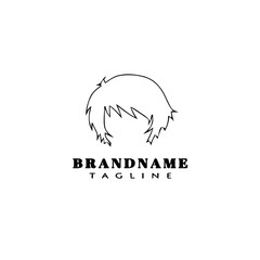 hair style logo icon design vector illustration
