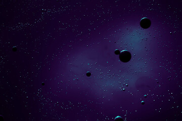 planets in space dark abstract science background
