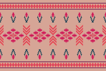Abstract ethnic geometric ikat pattern.Tribal ethnic vector texture.Seamless pattern in aztec style.Fabric pattern mandala native textile.Embroidery design