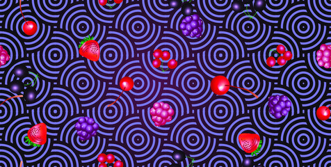 seamless pattern with berries