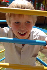 Fototapeta na wymiar child playing on playground