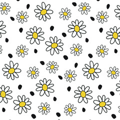 daisy seamless pattern