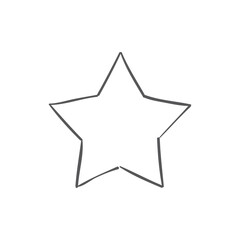 Naklejka na ściany i meble Star doodle, hand drawn icon.
