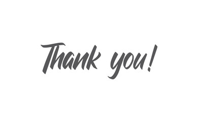 Thank you lettering vector design. Thanks message.