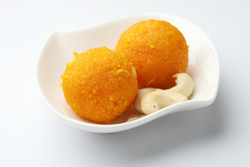 Indian Sweet Motichoor laddoo Also Know as Bundi Laddu or Motichur Laddoo Are Made of Very Small Gram Flour Balls or Boondis Which Are Deep Fried