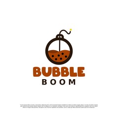 bubble with boom logo vector icon symbol graphic design illustration