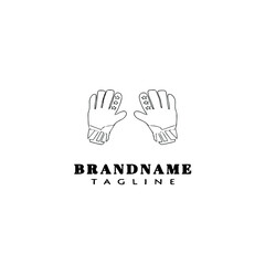 goalkeeper glove logo cartoon icon vector illustration