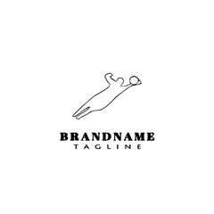 goalkeeper logo cartoon icon vector illustration