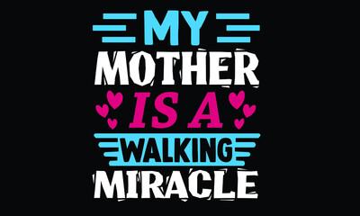 Mother's day T shirt Design Template