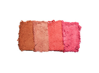 Mat blusher palette isolated white background medium color