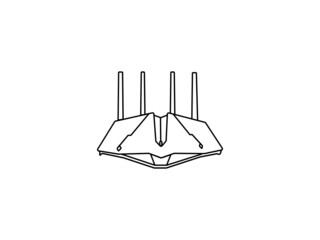 Wifi router icon in flat style Design. Broadband vector illustration on white business isolated. Internet connection business concept. professional illustration. Creative Vector art Design. Best vecto