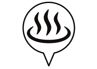 温泉, 湯, お風呂, お湯, 温泉マーク, 天然温泉, 露天温泉, 露天風呂, 入浴施設, ピクト, ピクトグラム, マーク, 温泉記号, デザイン, シンボル, アイコン, シンプル, 記号, 素材, 地図記号, 風呂, 入浴, 標識, 湯気