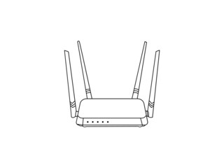 Wifi router icon in flat style Design. Broadband vector illustration on white business isolated. Internet connection business concept. professional illustration. Creative Vector art Design. Best vecto