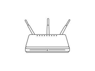 Wifi router icon in flat style Design. Broadband vector illustration on white business isolated. Internet connection business concept. professional illustration. Creative Vector art Design. Best vecto