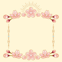 Fototapeta premium 桜フレーム4-B