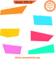 Set of empty paper banners. Red banner vector illustration. Cal louts on a transparent background. Template abstract advertising sign banner of sales, promotion.