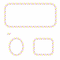 set of colorful frames with bubbles