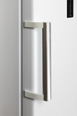 handle of freezer, refrigerator on the white background