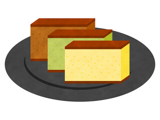 カステラ3種セット　水彩風