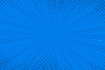 Abstract Flat comic style background on blue