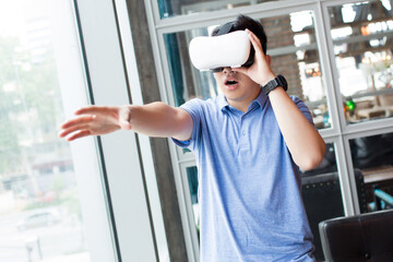 virtual reality simulator, cyberspace, eyeglasses