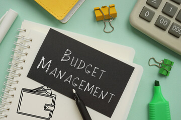 Budget Management is shown on the photo using the text