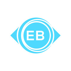 eb letter logo design on black background. eb creative initials letter logo concept. eb letter design.
