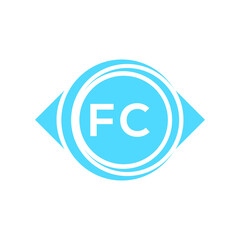 fc letter logo design on black background. fc creative initials letter logo concept. fc letter design.
