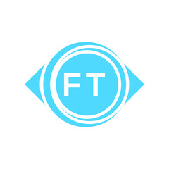 Obraz premium ft letter logo design on black background. ft creative initials letter logo concept. ft letter design. 