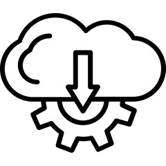 Cloud Downloading Icon