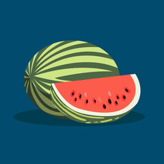 watermelon fruit ,Illustration flat design