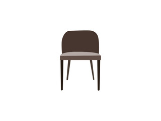 Professional Office chairs with casters. Desk height. White Modern round table with chairs  Vector. Mid Century Modern Lounge Chair stock illustration. Executive office chair furniture illustration.