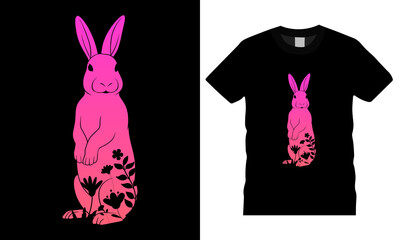 Easter Day T-shirt design. Rabbit with spring. Typography graphic vecrot art shirt design. Easter shirt apparel, spring holiday. Easter Funny Quotes t-shirt for kid’s men, women. Poster, and gift.