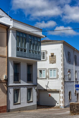 Calles y casas de la ciudad de Mondoñedo, Lugo, Galicia, España