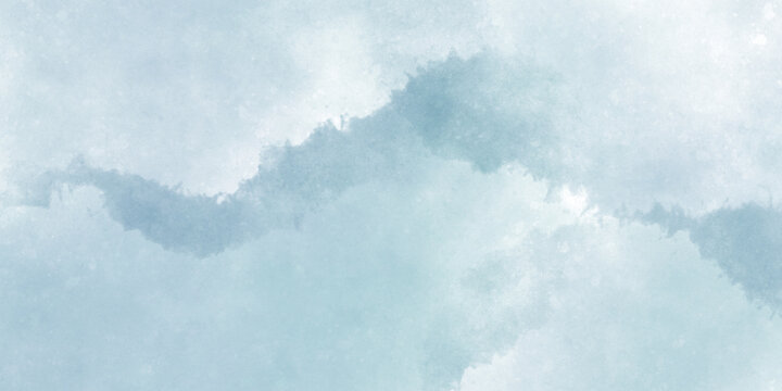 Watercolor abstract Background. Hand drawn light Blue textured Backdrop for banner. Winter ice for wallpaper
