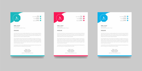 Professional and Creative business letterhead template design vector illustration