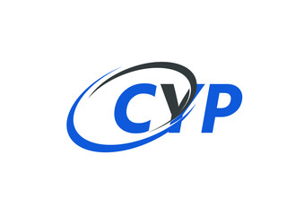 CYP letter creative modern elegant swoosh logo design