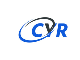 CYR letter creative modern elegant swoosh logo design