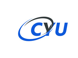 CYU letter creative modern elegant swoosh logo design