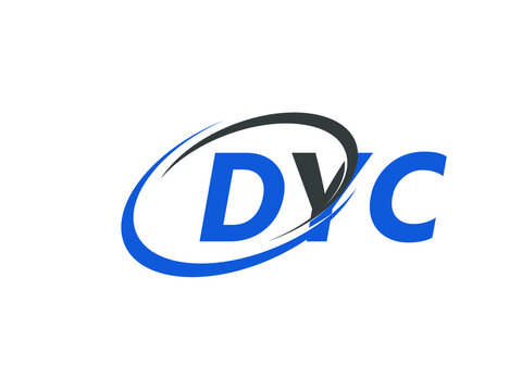 DYC letter creative modern elegant swoosh logo design