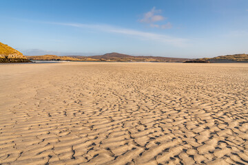 Sand patterns on Cappadale Sands, Canish Beach on the Isle of Lewis, Scotland