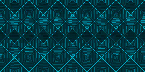 Abstract geometric block and squares pattern. Seamless mosaic and tile. Vector illustration
