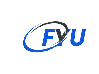 FYU letter creative modern elegant swoosh logo design