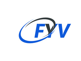 FYV letter creative modern elegant swoosh logo design
