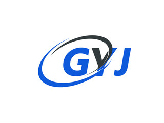 GYJ letter creative modern elegant swoosh logo design