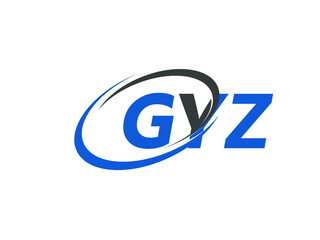 GYZ letter creative modern elegant swoosh logo design