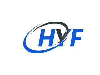 HYF letter creative modern elegant swoosh logo design