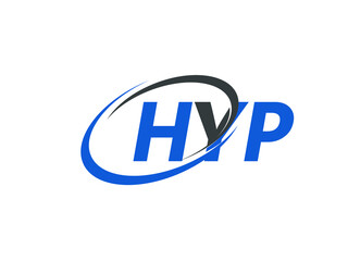 HYP letter creative modern elegant swoosh logo design