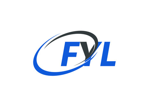 FYL letter creative modern elegant swoosh logo design